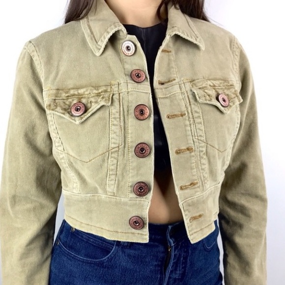 Vintage Y2K Cropped Corduroy Z. CAVARICCI Jacket Size M - Picture 10 of 11